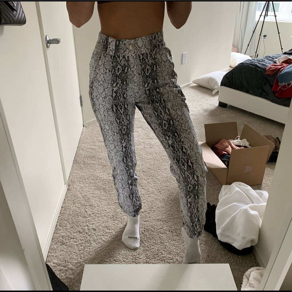 Snake skin pants